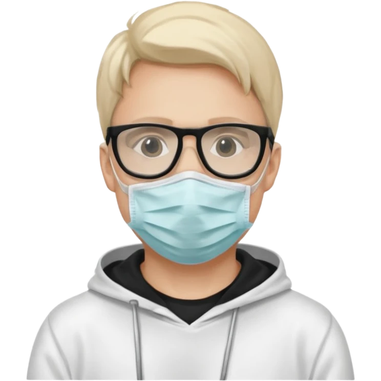 emojis.com man-with-medical-mask-and-white-hoody-and-black-glasses emoji