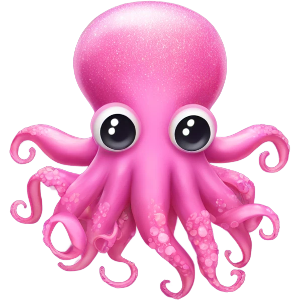 Pink squid with glitter  emoji