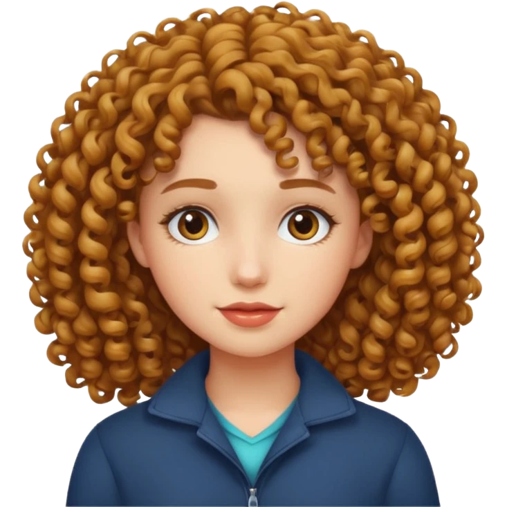 кучерявая девушка emoji