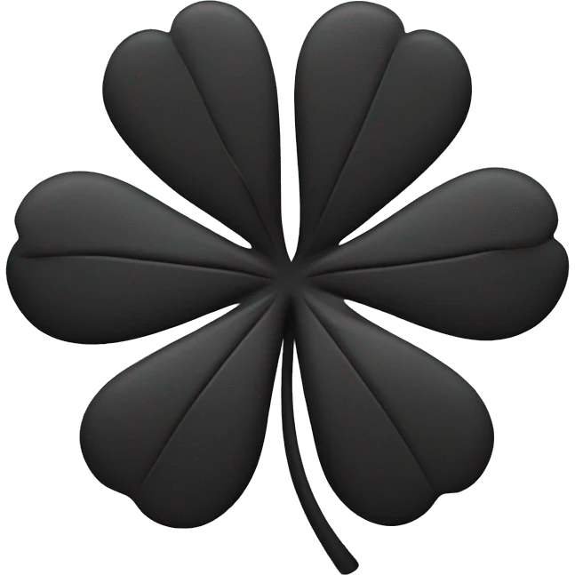 black 5 leaf clover emoji