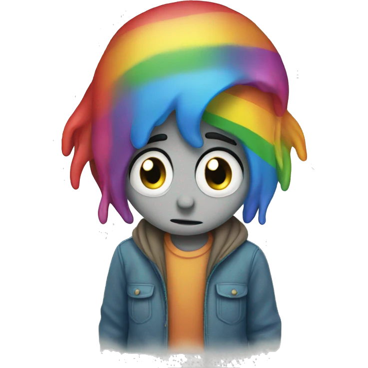 sad rainbow emoji