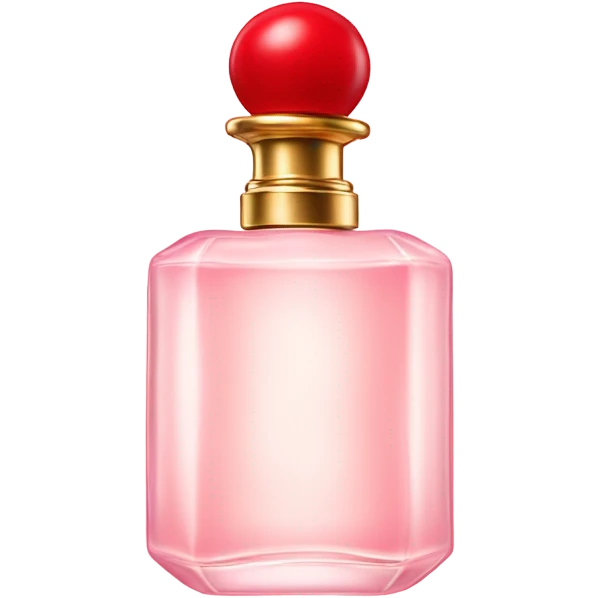Light pink perfume with small red lid no gold emoji