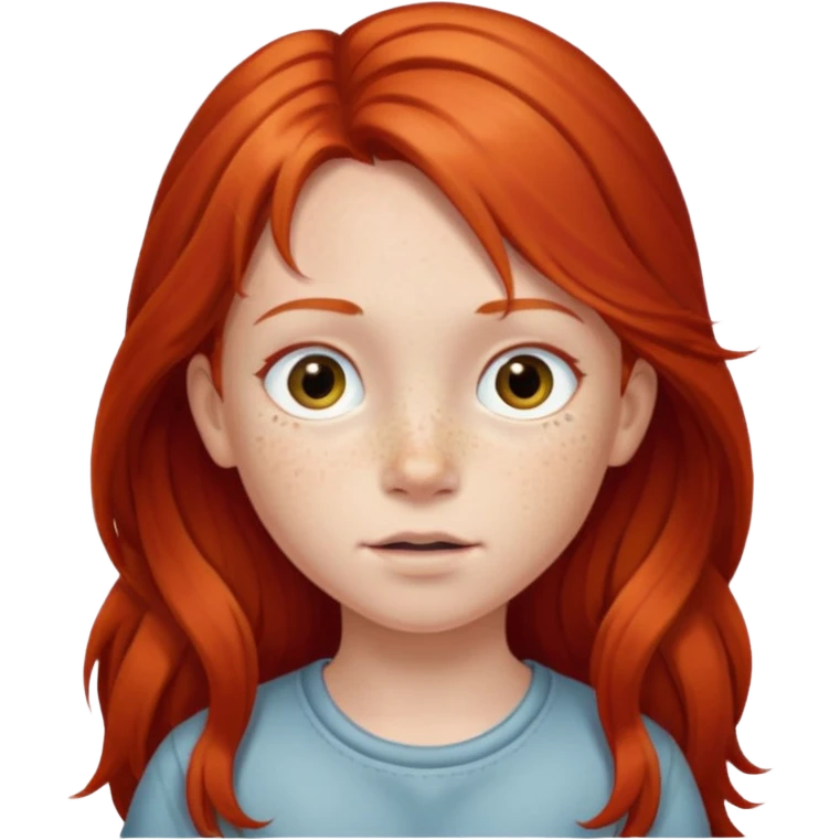 red long hair child emoji