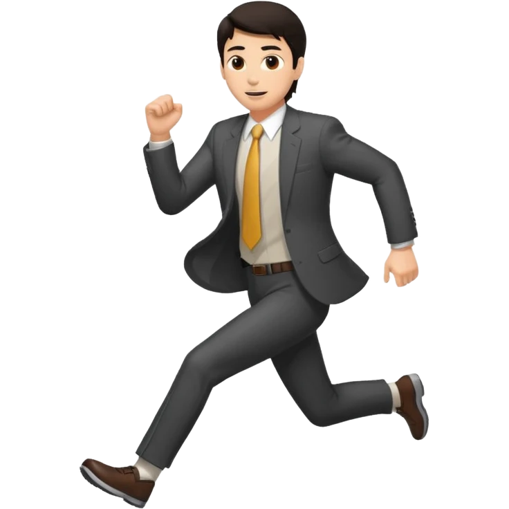 A man running in a suit emoji