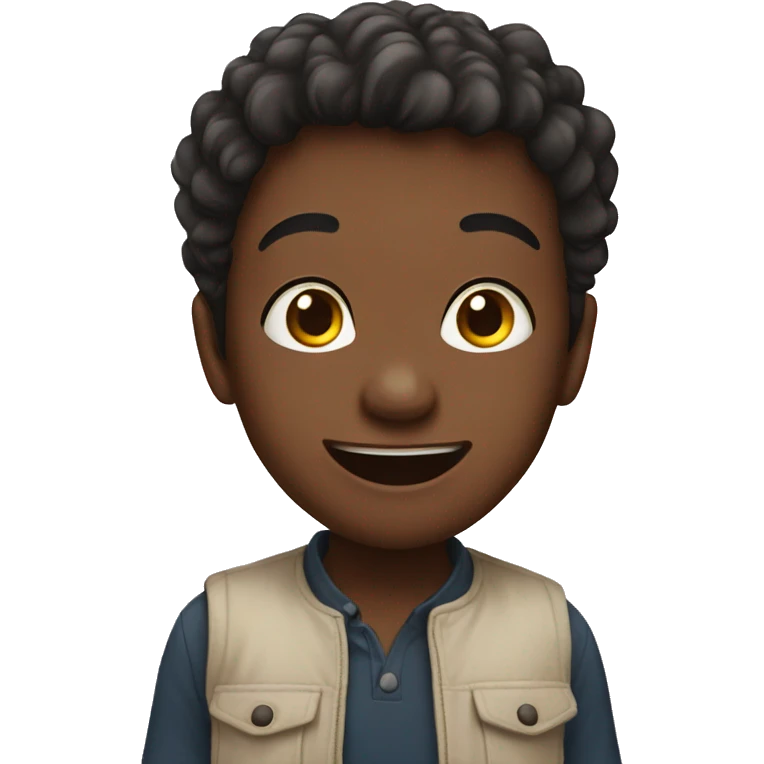 boy and girl with playful expressions emoji