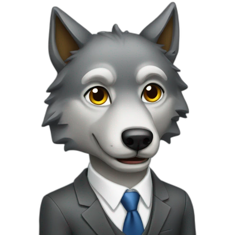 Business Wolf emoji