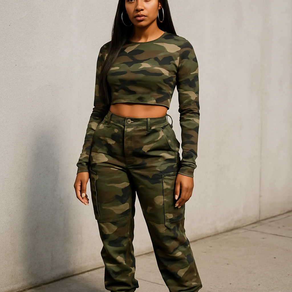 realistic full body camo baddie emoji