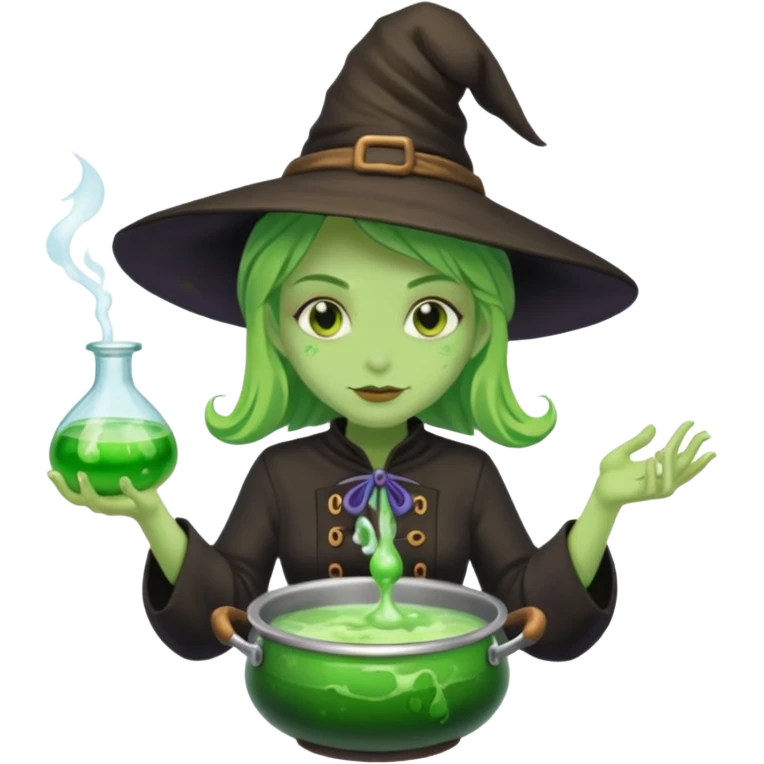green witch cooking potion emoji
