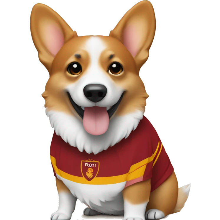 corgi with AsRoma shirt emoji