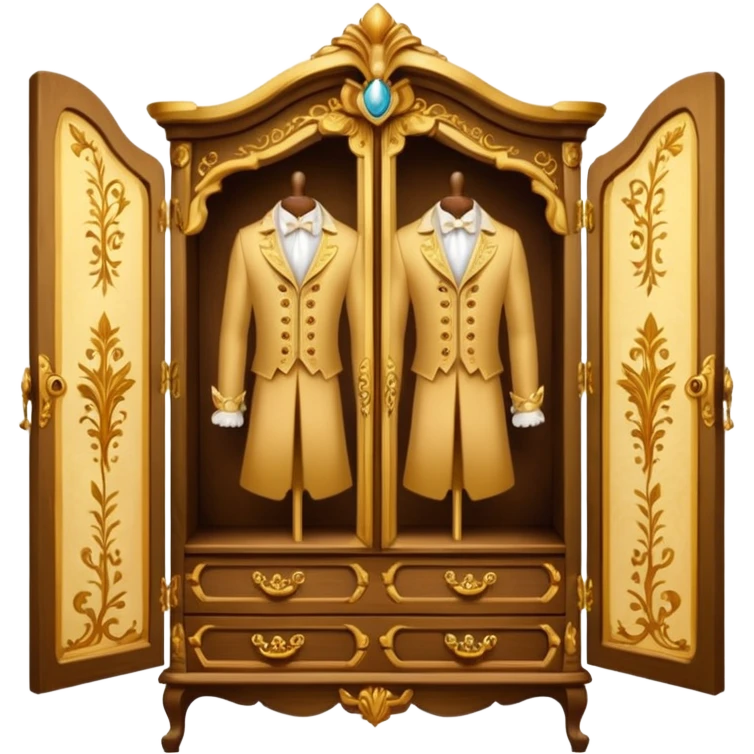 the lady who was turned into a wardrobe by magic, a character from the fairy tale Beauty and the Beast emoji