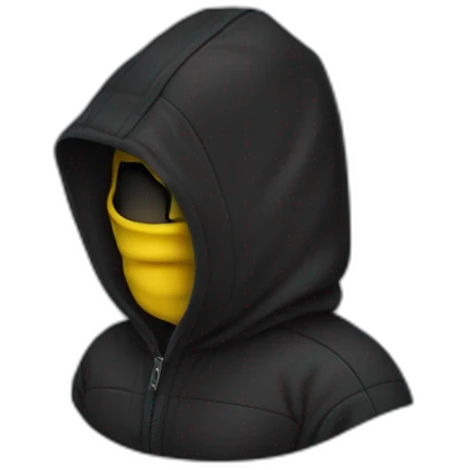 cagoule noir emoji