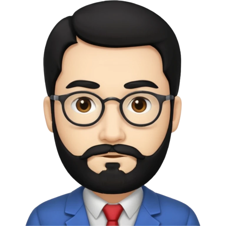 Professor in the la casa de papel TV show, with black hair and beard emoji