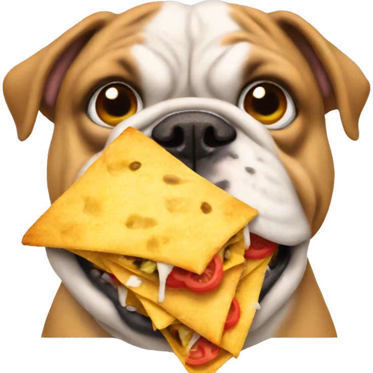 Bulldog with nachos emoji