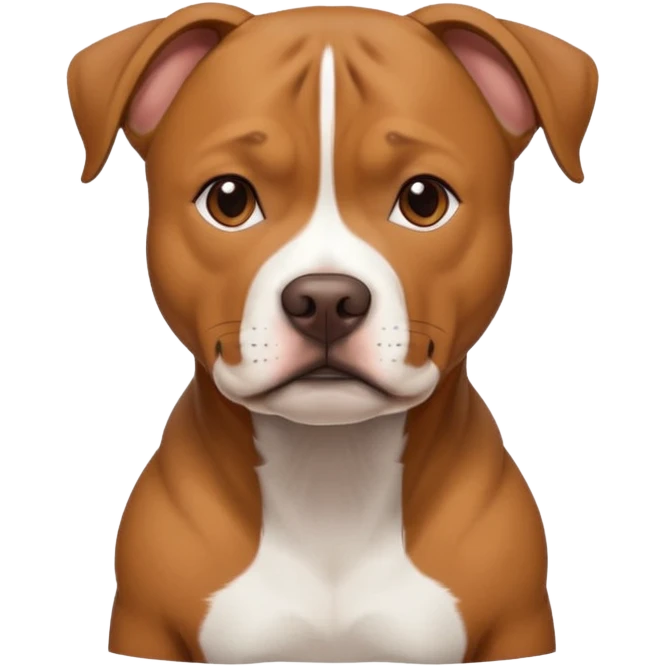 Brown pit bull boxer mix dog emoji