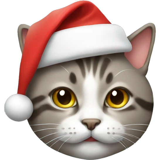 cat with a santa hat emoji