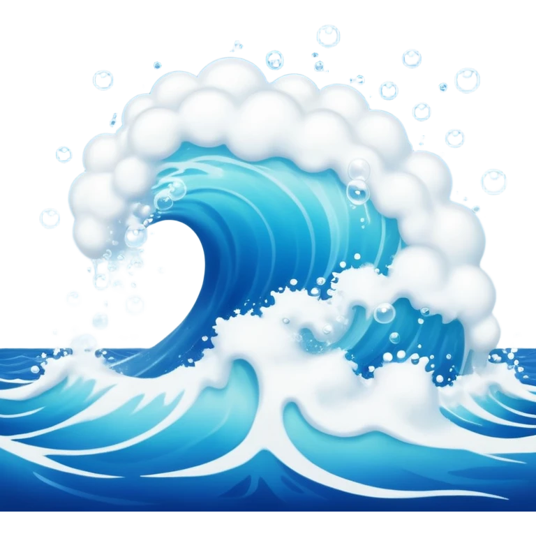 An ocean at a rolling boil with a lot of bubbles errupting from it emoji