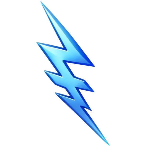 blue sorayama gradient chrome plasma energy lightning emoji