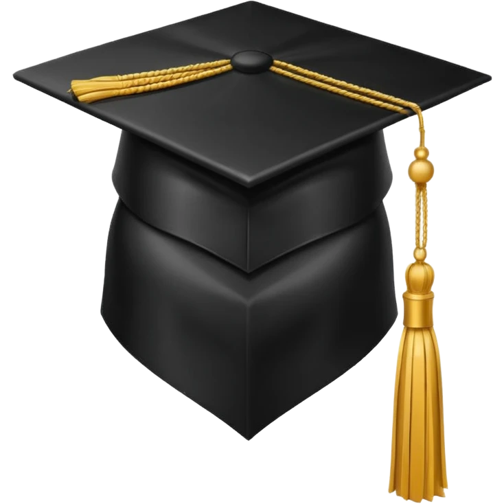 black grad cap emoji