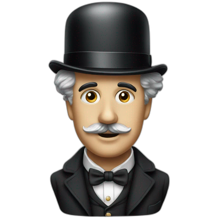Charlie Chaplin sans chapeau emoji