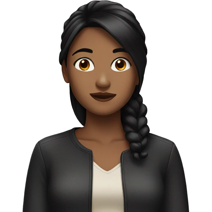 Girl with black hair emoji
