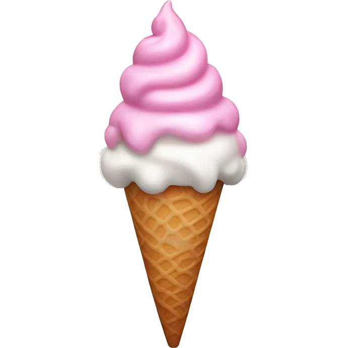 Light pink ice cream unicorn  emoji