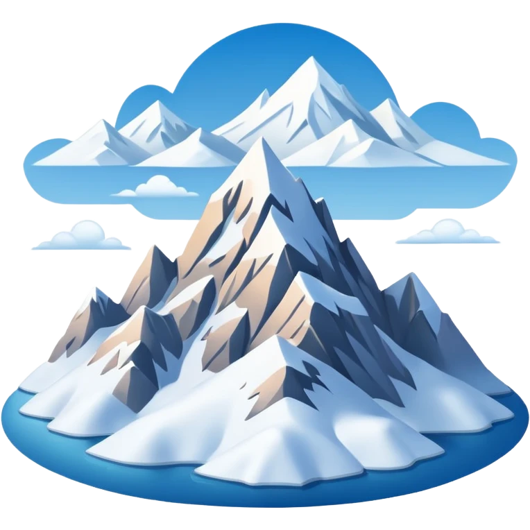 snowy mountain big emoji
