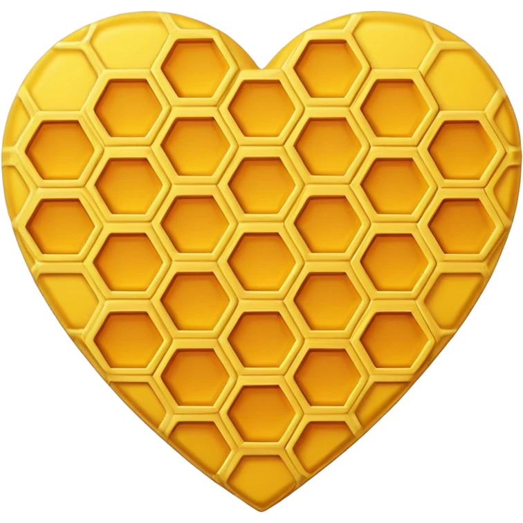 yellow heart with a honeycomb texture emoji