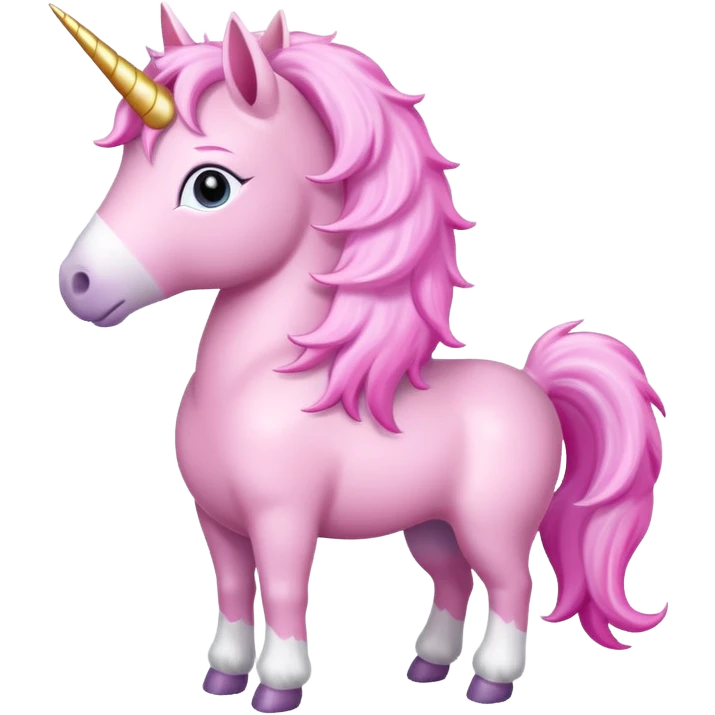 Pink unicorn emoji