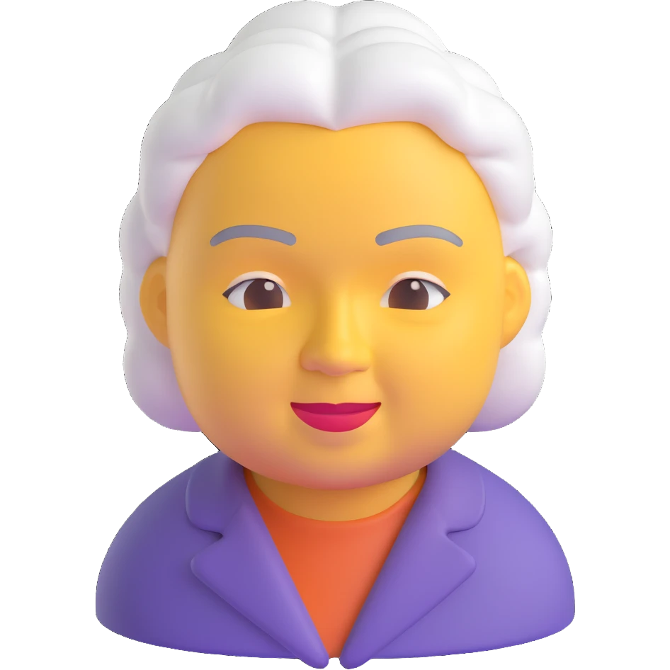Emoji of Marguerite Yourcenar in 3D emoji style emoji