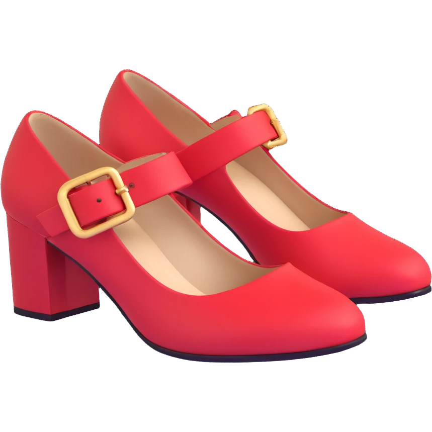 Sonic the Hedgehog's red shoes with white strap and gold buckle emoji