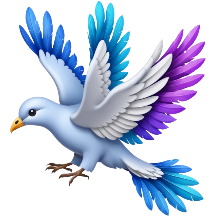 a dovetail consisting of neatly arranged feathers emoji