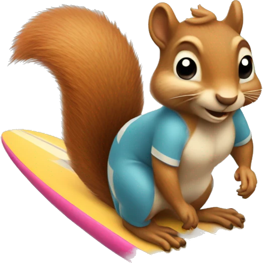 squirrel on a surfboard emoji