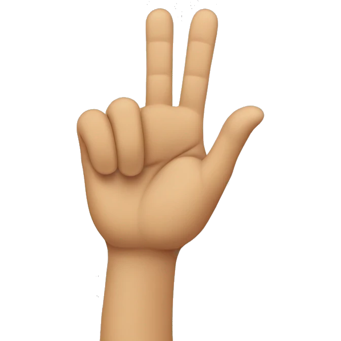 single cupped hand waving bent fingers emoji