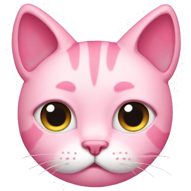 sad pink cat  emoji