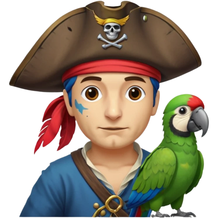 pirate and parrot emoji
