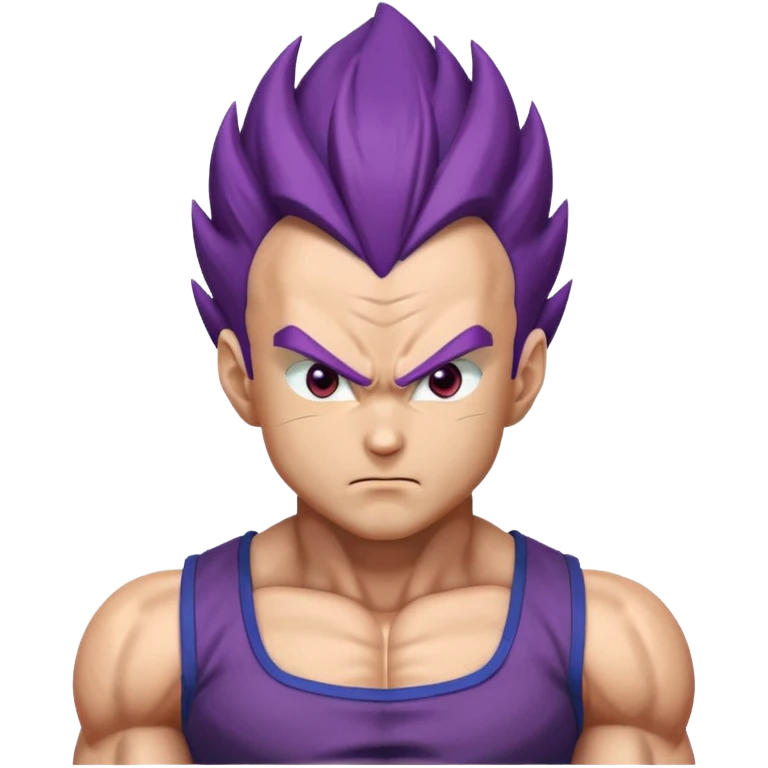 Vegeta ultra ego with purple hair emoji