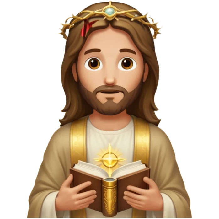 Jesus with Glowing bible circle avatar emoji