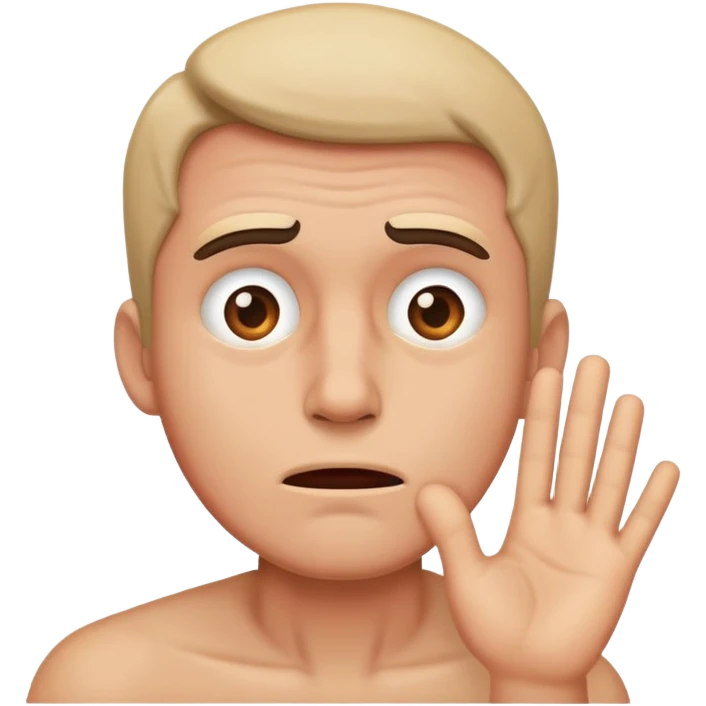 Man in denial emoji