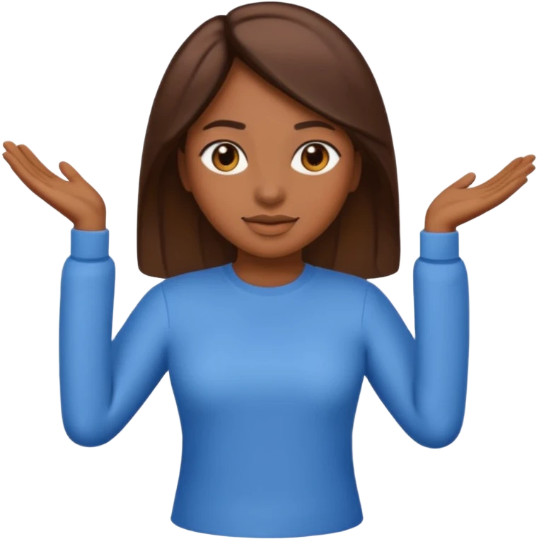 create an emoji, in color brown long sleeves, for women, no human emoji
