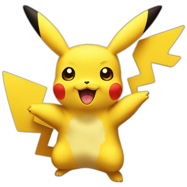 Un pikachu en feu emoji