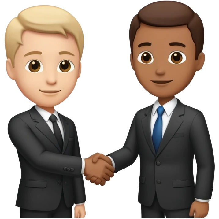 business person in a suit shaking hands with another person emoji