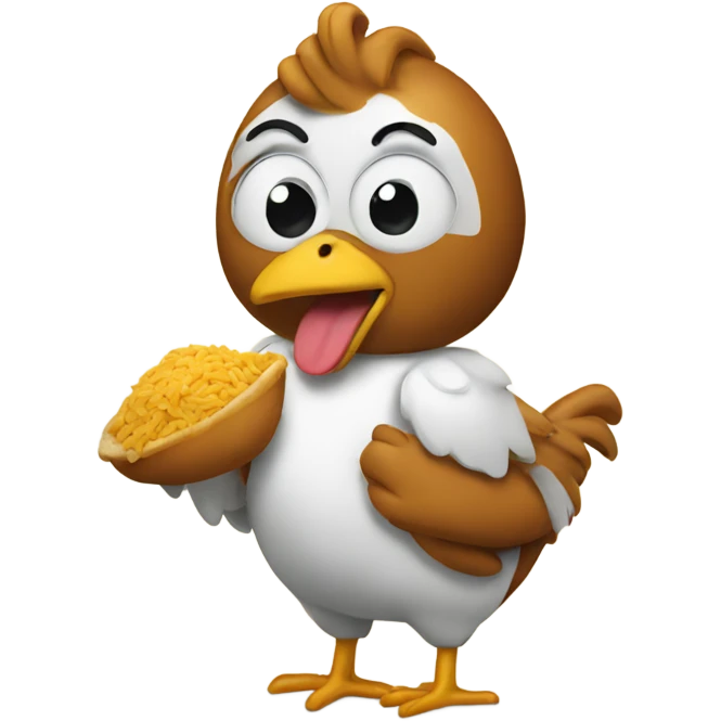  eating chicken emoji