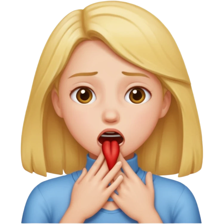 a girl choking her self emoji