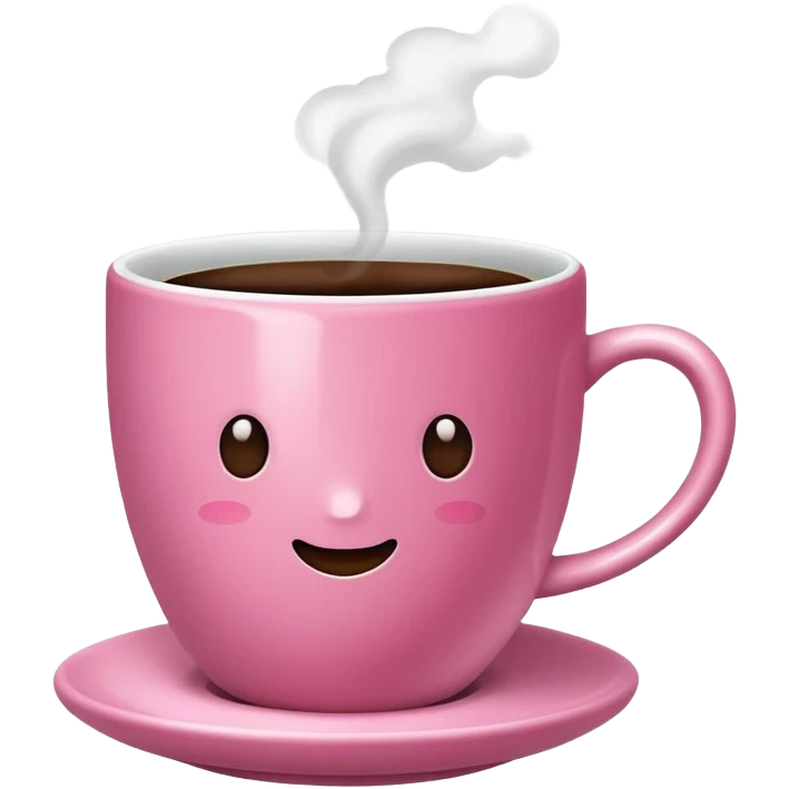 coffee in a pink cup emoji