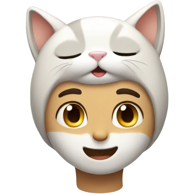 Cat boy getting head pat emoji