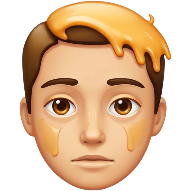greasy person with oil on their face emoji