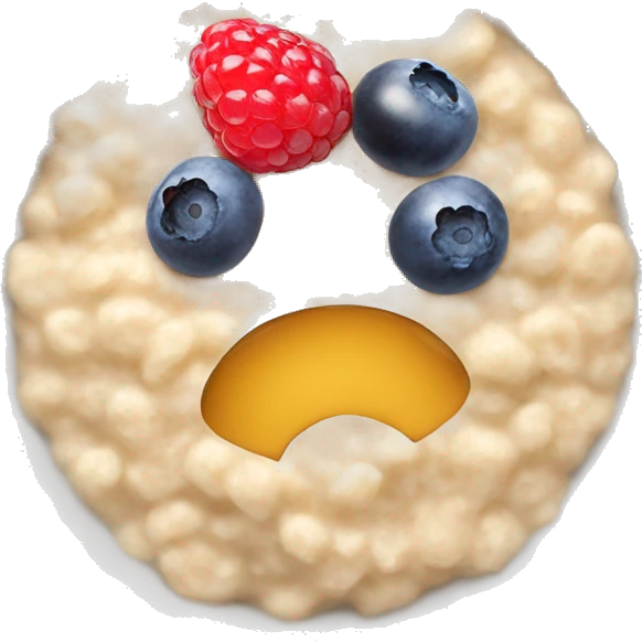 oatmeal porridge with berries emoji