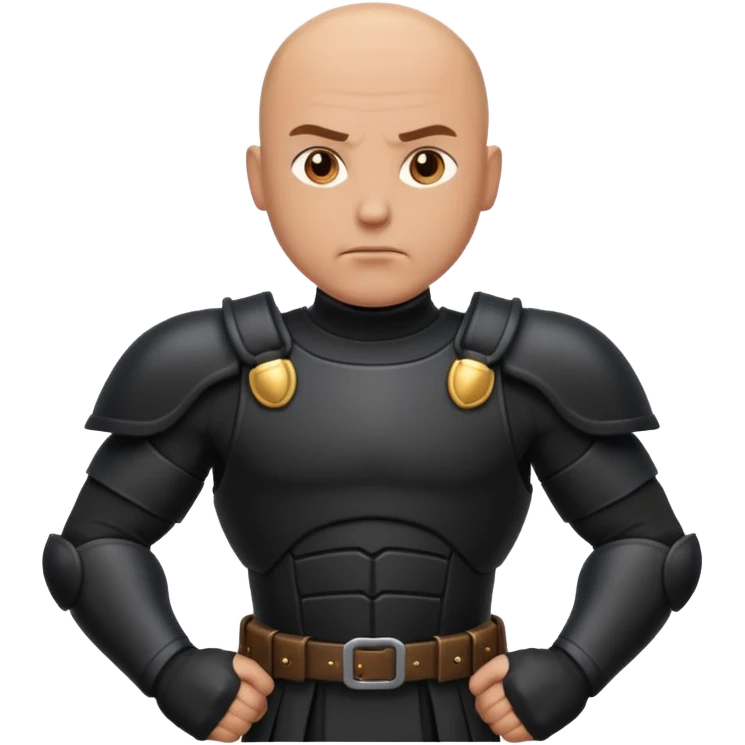 bald armed guards black armour emoji