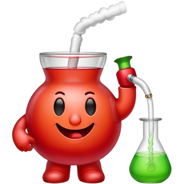 Kool-Aid Man character smoking a bong emoji