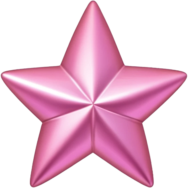 a pink metallic star  emoji